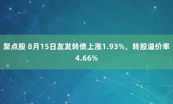 聚点股 8月15日友发转债上涨1.93%，转股溢价率4.66%