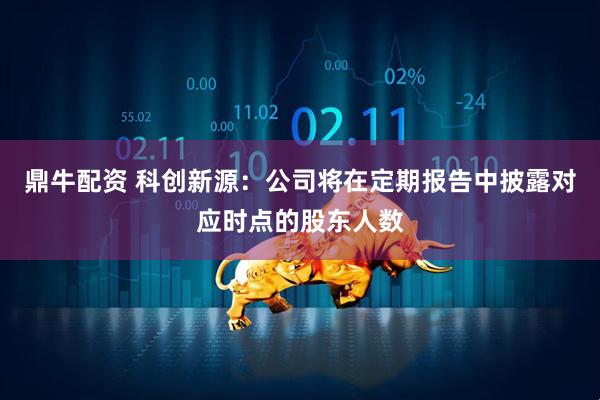 鼎牛配资 科创新源：公司将在定期报告中披露对应时点的股东人数